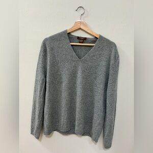 Esperanto cashmere Gray V-Neck Sweater size XL